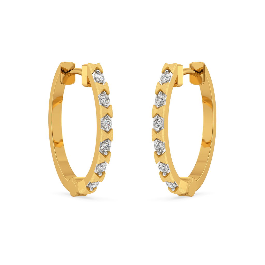 Modern Constructs Diamond Earrings