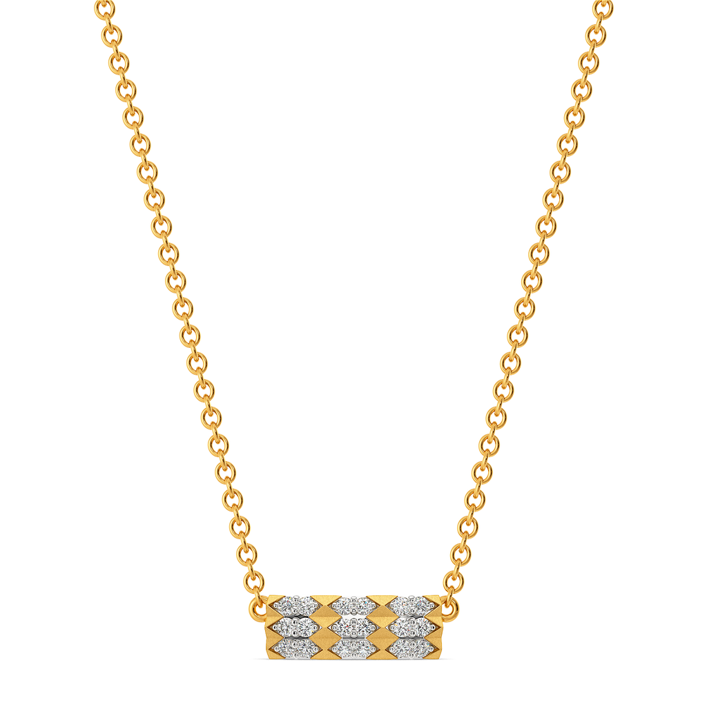 Modern Constructs Diamond Necklaces