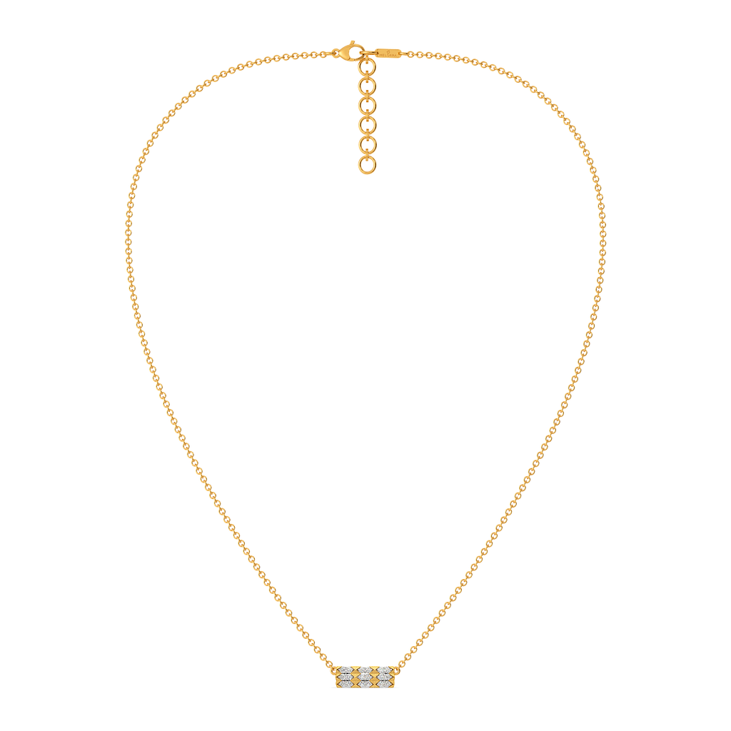 Modern Constructs Diamond Necklaces
