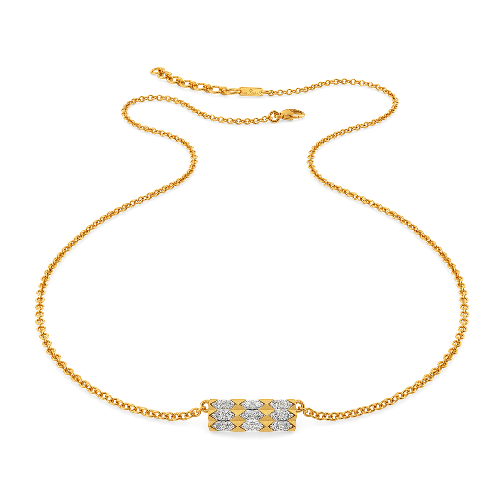 Modern Constructs Diamond Necklaces