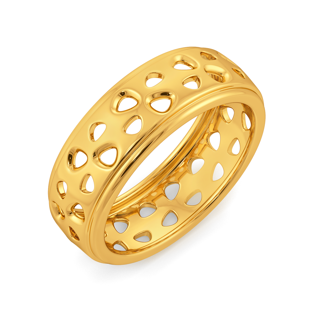 Ornate Facades Gold Rings