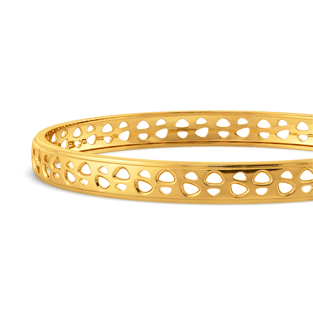 Ornate Facades Gold Bangles