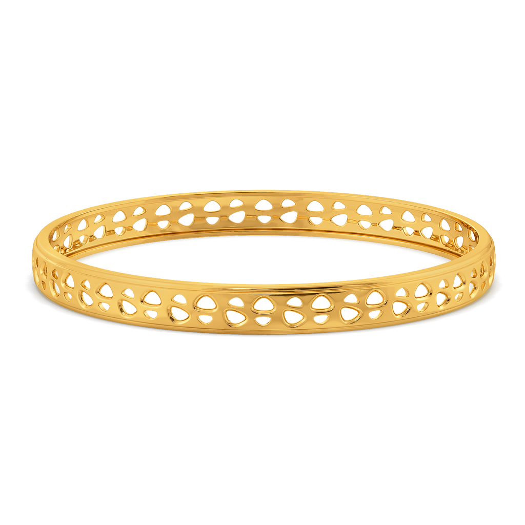 Ornate Facades Gold Bangles