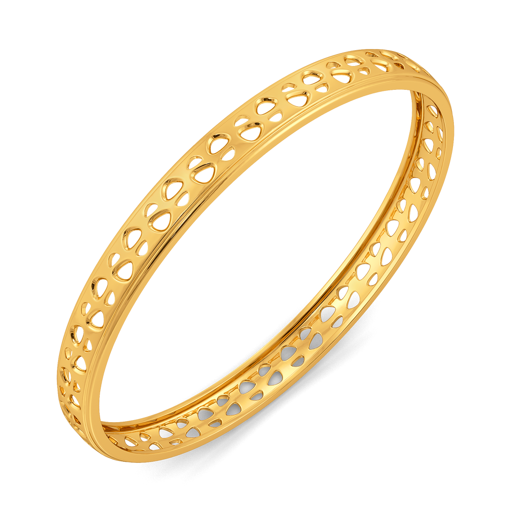 Ornate Facades Gold Bangles