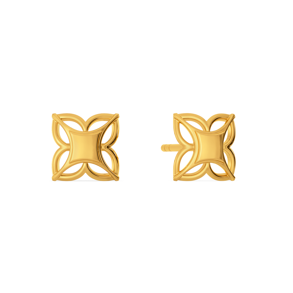 Patchwork Eclecticism Gold Earrings