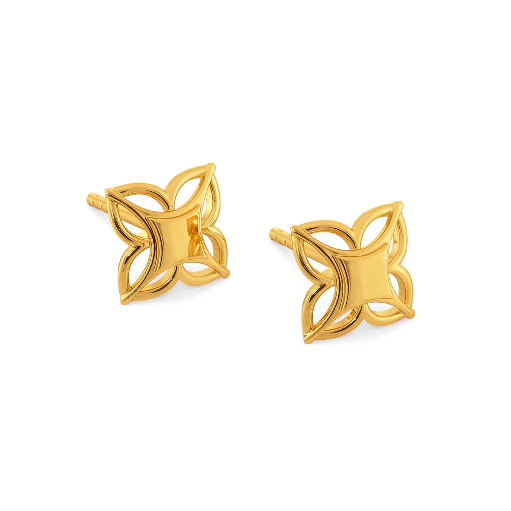 Patchwork Eclecticism Gold Earrings