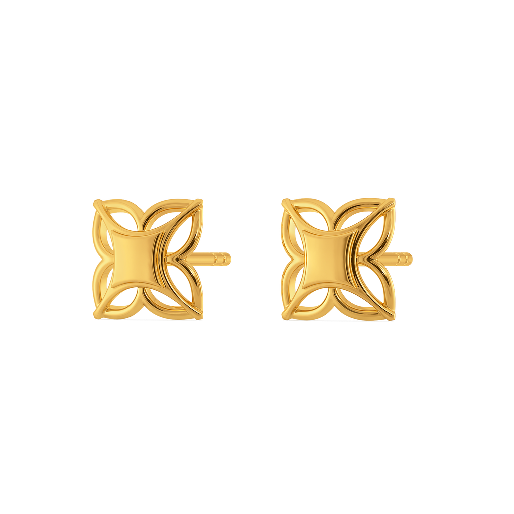 Patchwork Eclecticism Gold Earrings