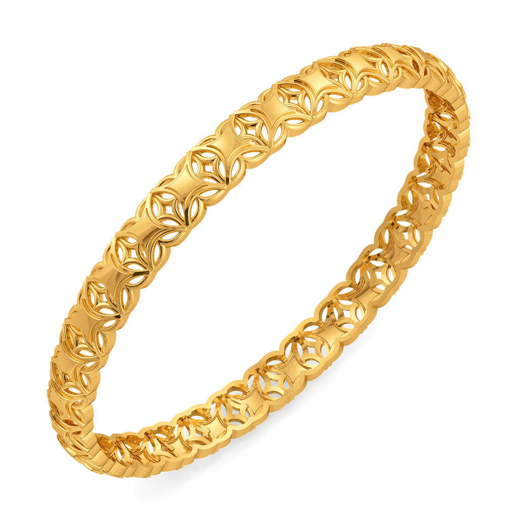 Patchwork Eclecticism Gold Bangles