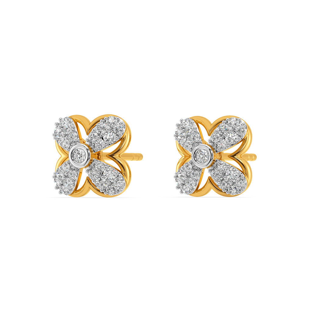 Topsy Turvy Diamond Earrings