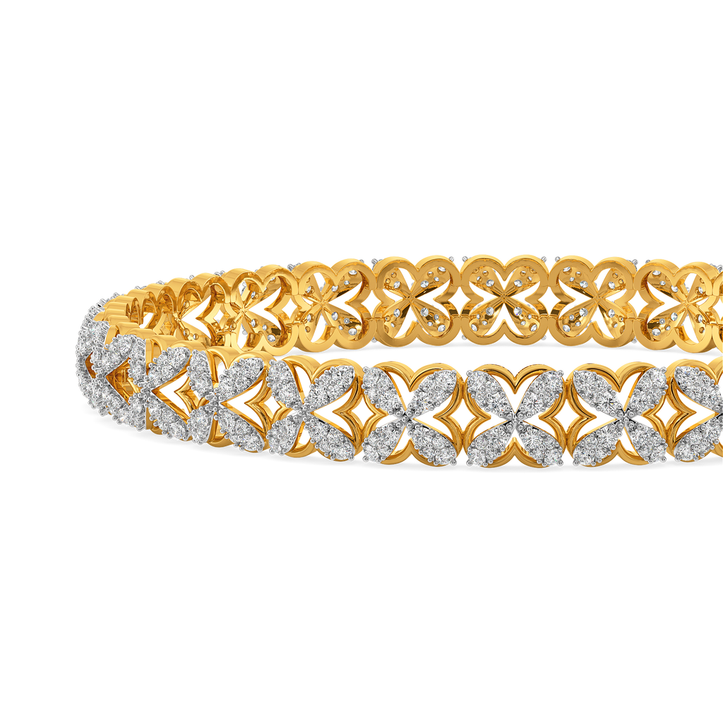 Topsy Turvy Diamond Bangles