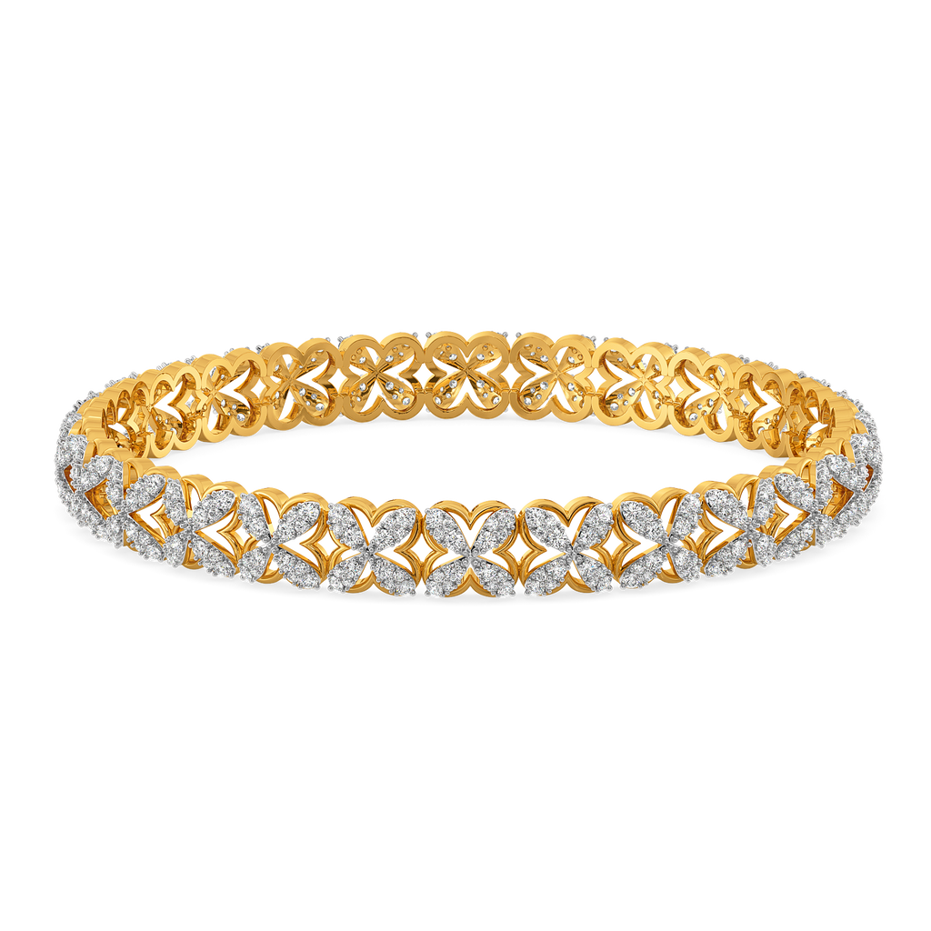 Topsy Turvy Diamond Bangles