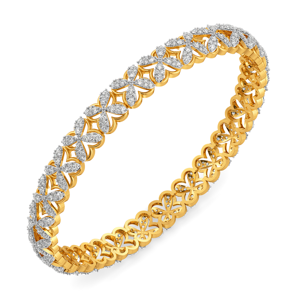 Topsy Turvy Diamond Bangles