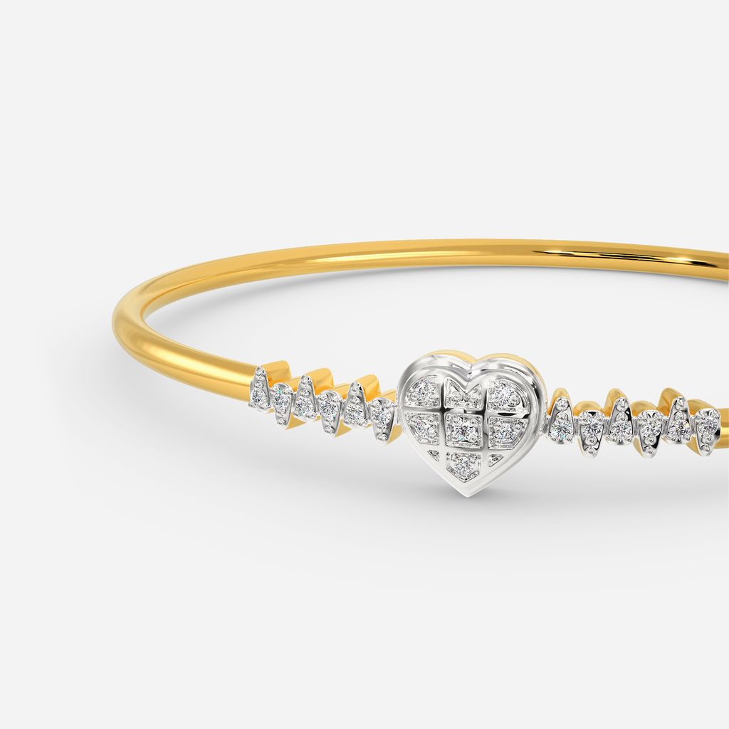 Edgy Romance Diamond Bangles