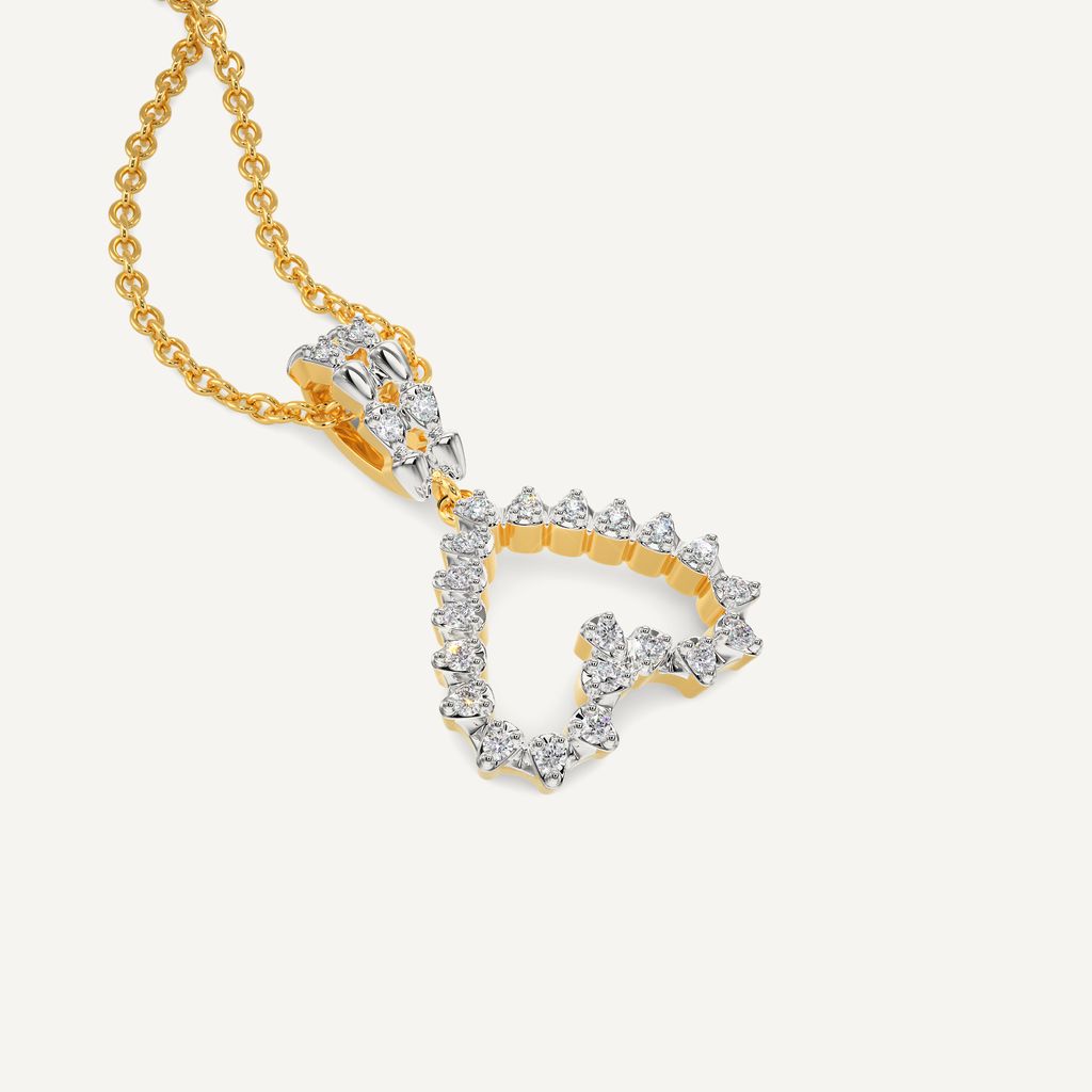 Zipped In Love Diamond Pendants