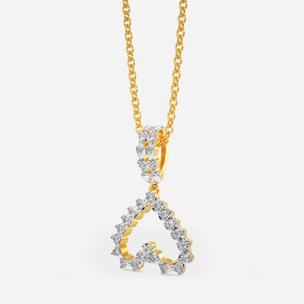 Zipped In Love Diamond Pendants