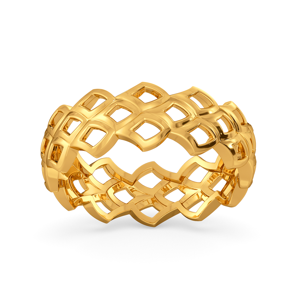 Serpentine Markings Gold Rings alternate view 3