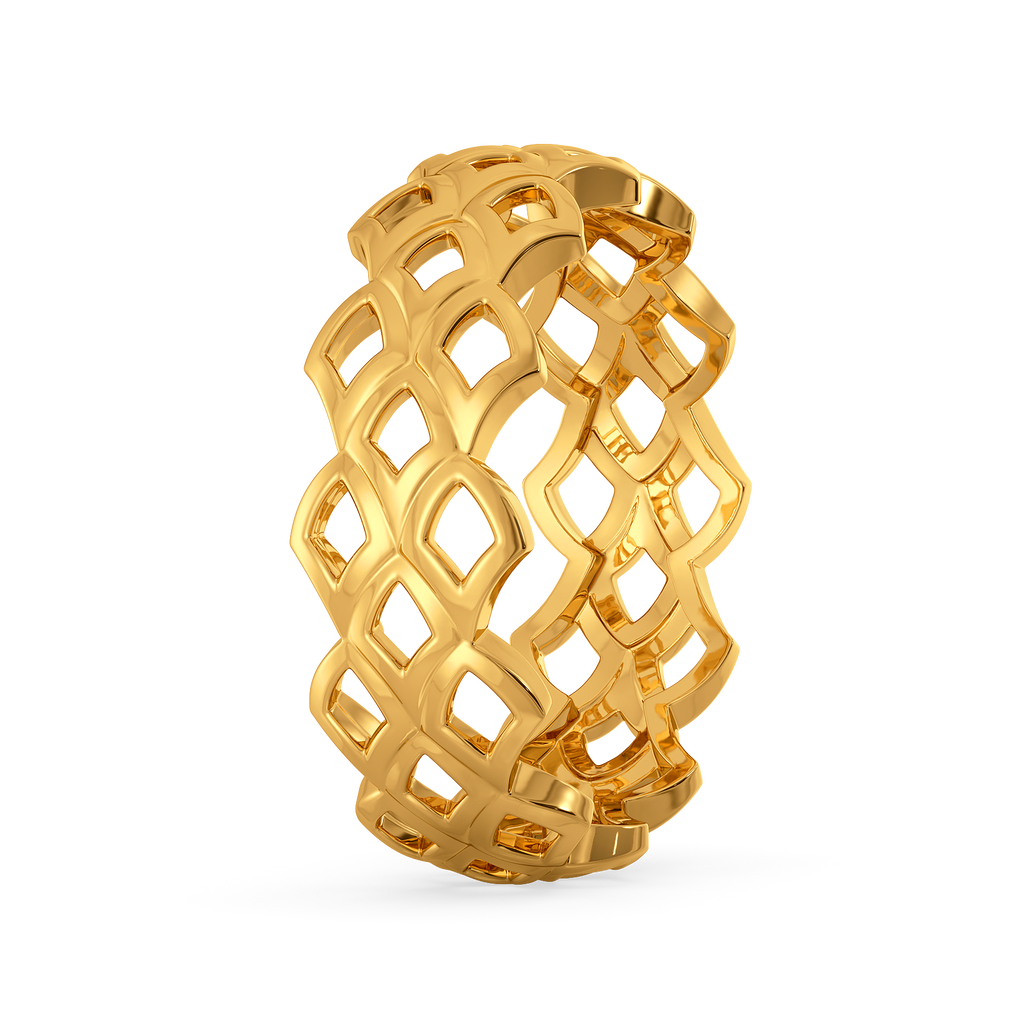 Serpentine Markings Gold Rings image