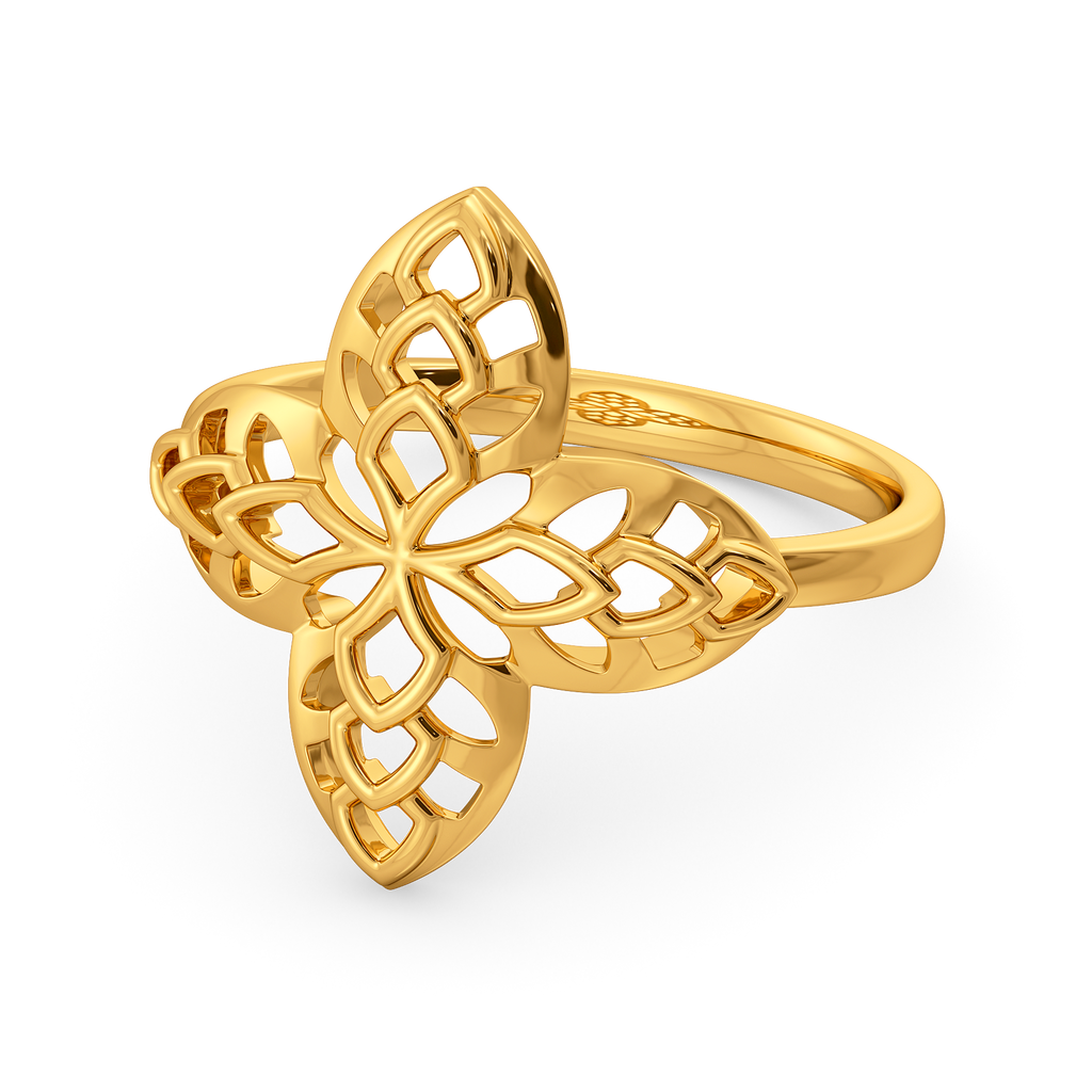 Serpentine Imprint Gold Rings alternate view 2