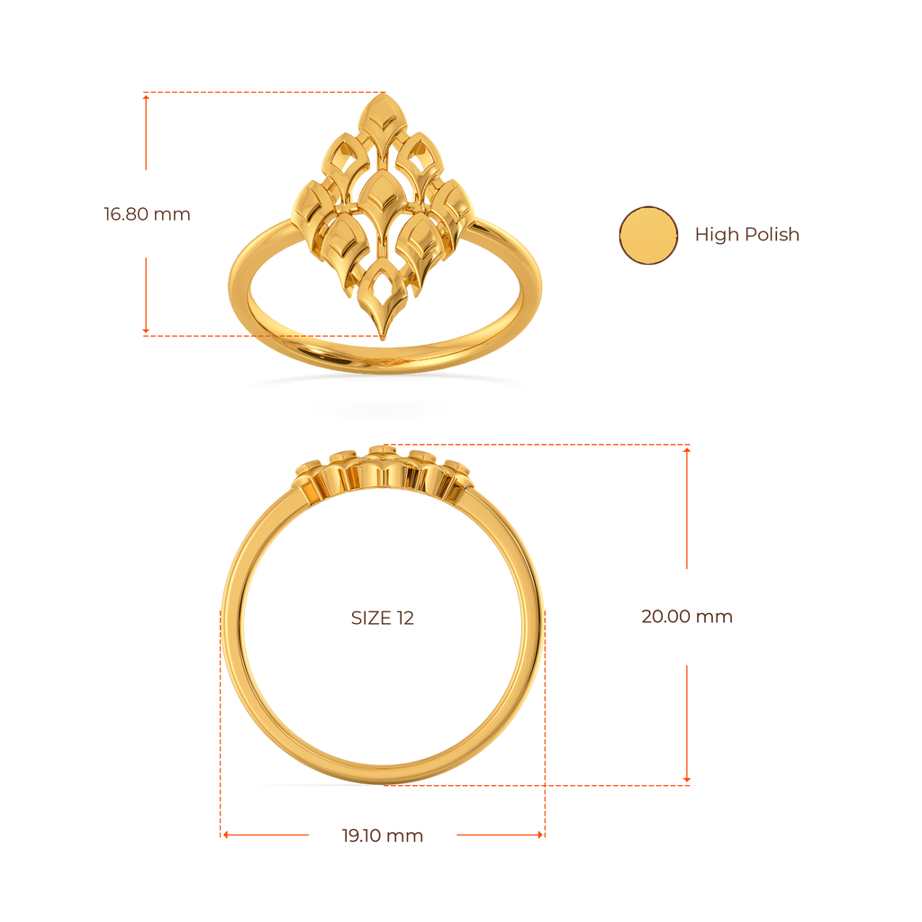 Serpentine Poise Gold Rings image