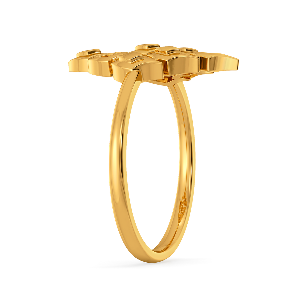 Serpentine Poise Gold Rings image