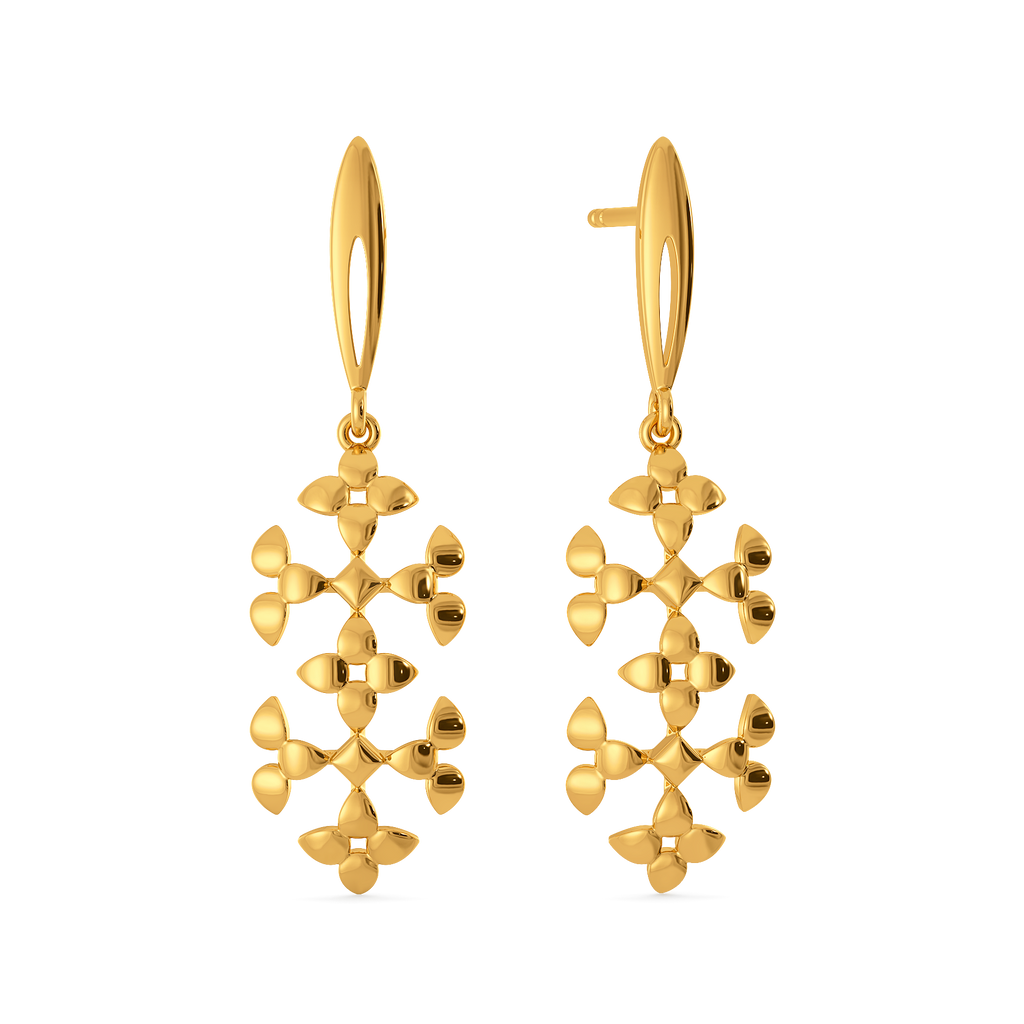 Sheer Love Gold Earrings