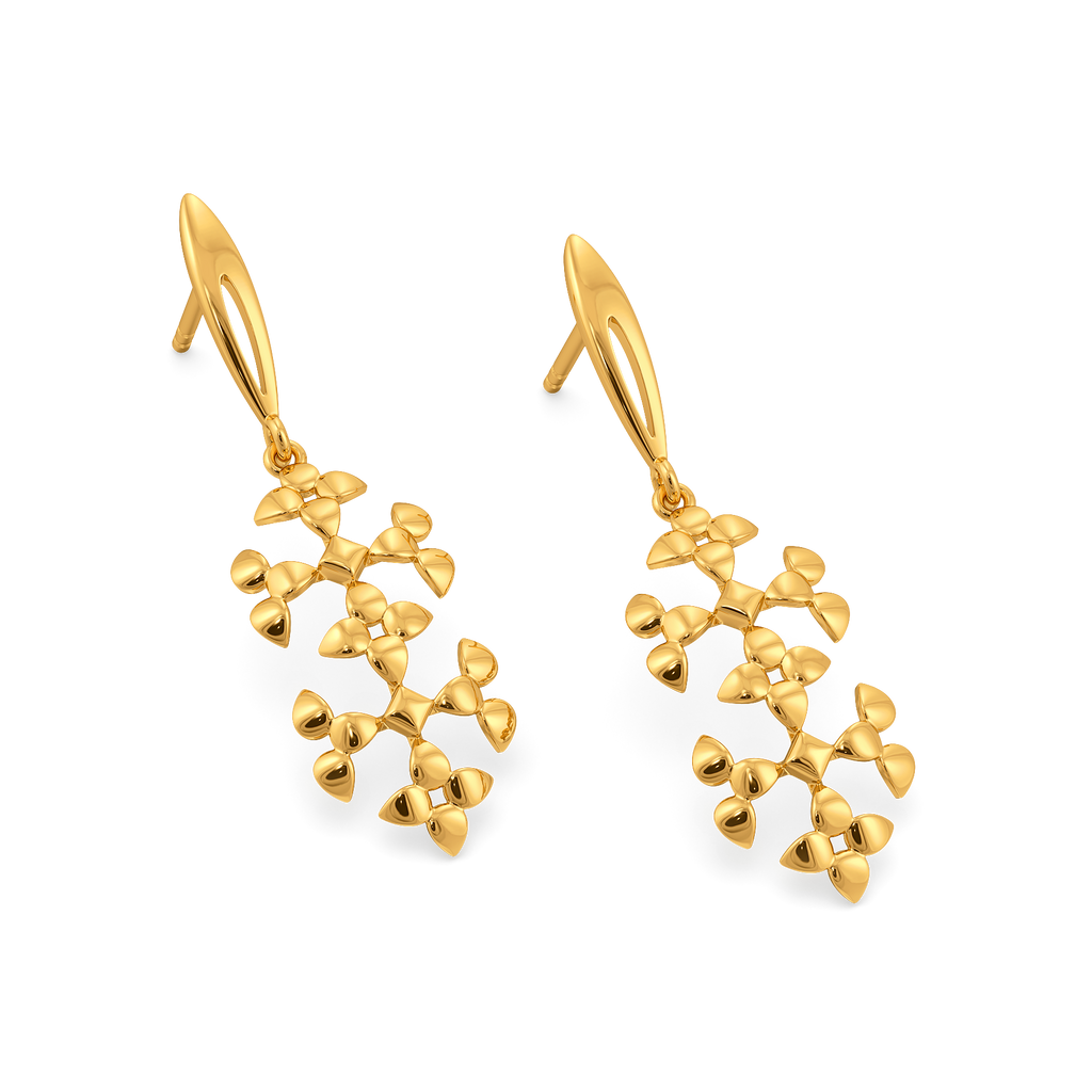 Sheer Love Gold Earrings