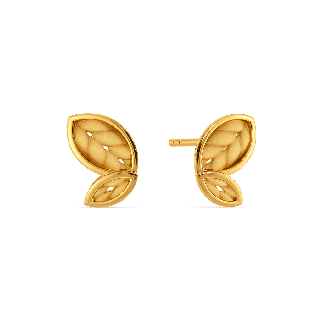 Knitted With Love Gold Earrings