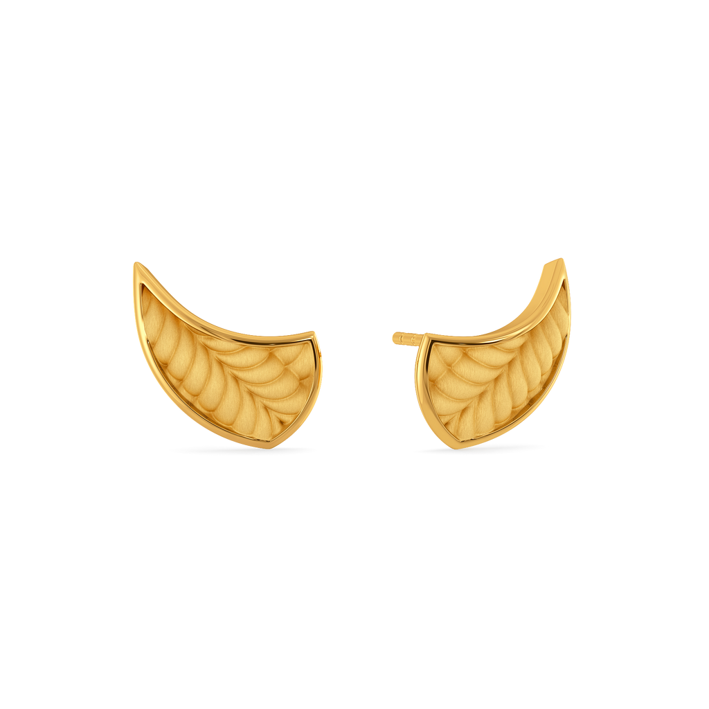Knitted Shimmer Gold Earrings