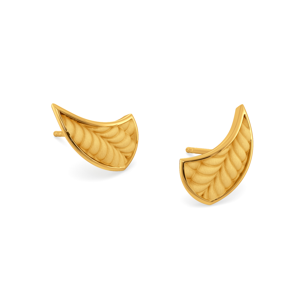 Knitted Shimmer Gold Earrings