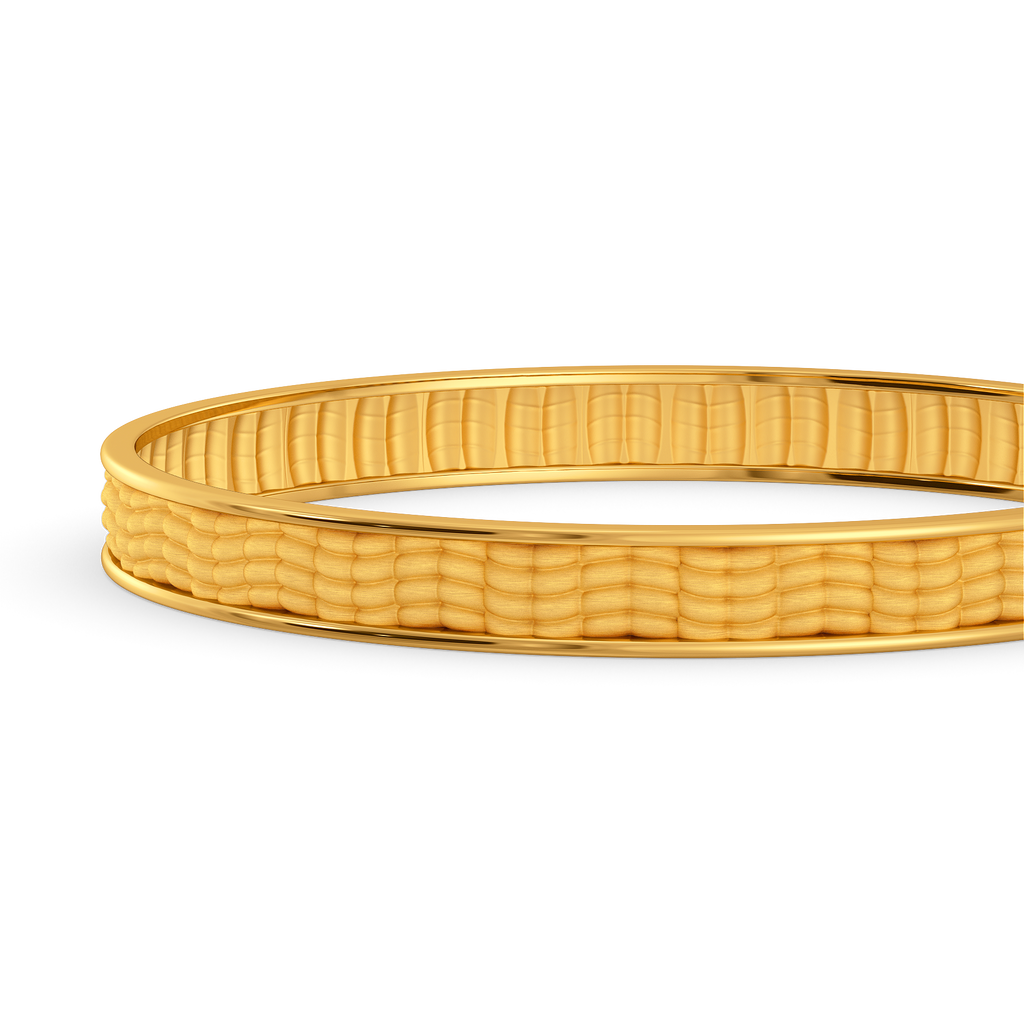 Knitted Shimmer Gold Bangles