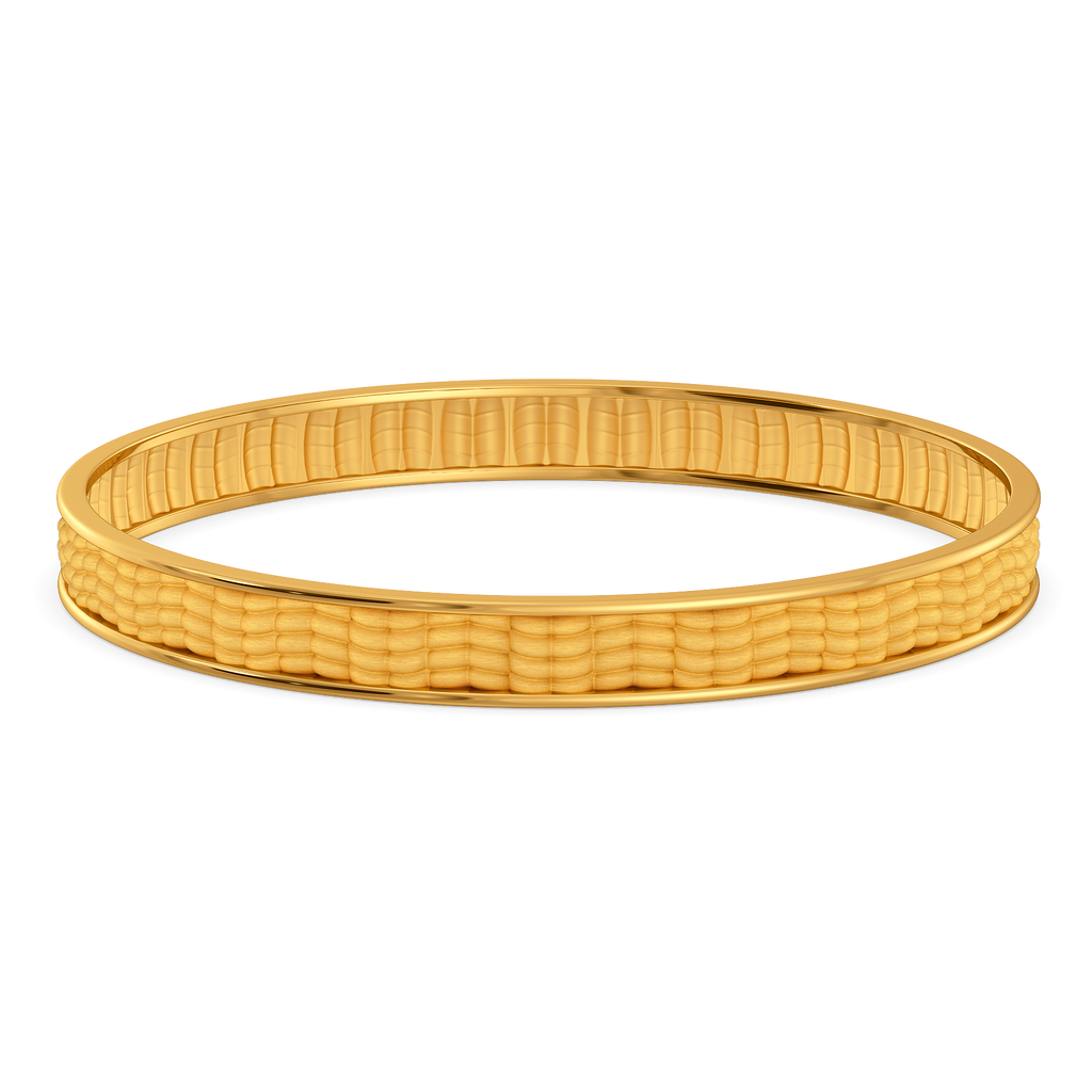 Knitted Shimmer Gold Bangles