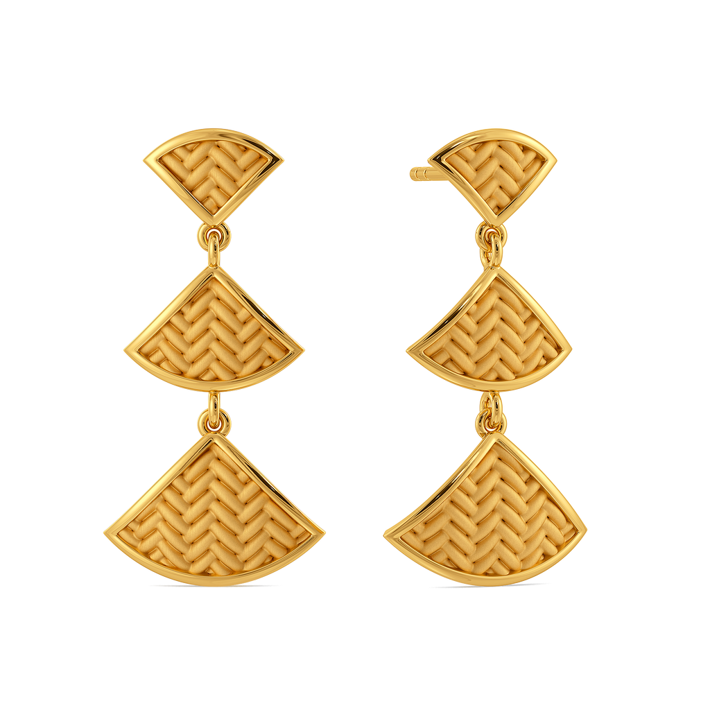 Knit Play Gold Earrings