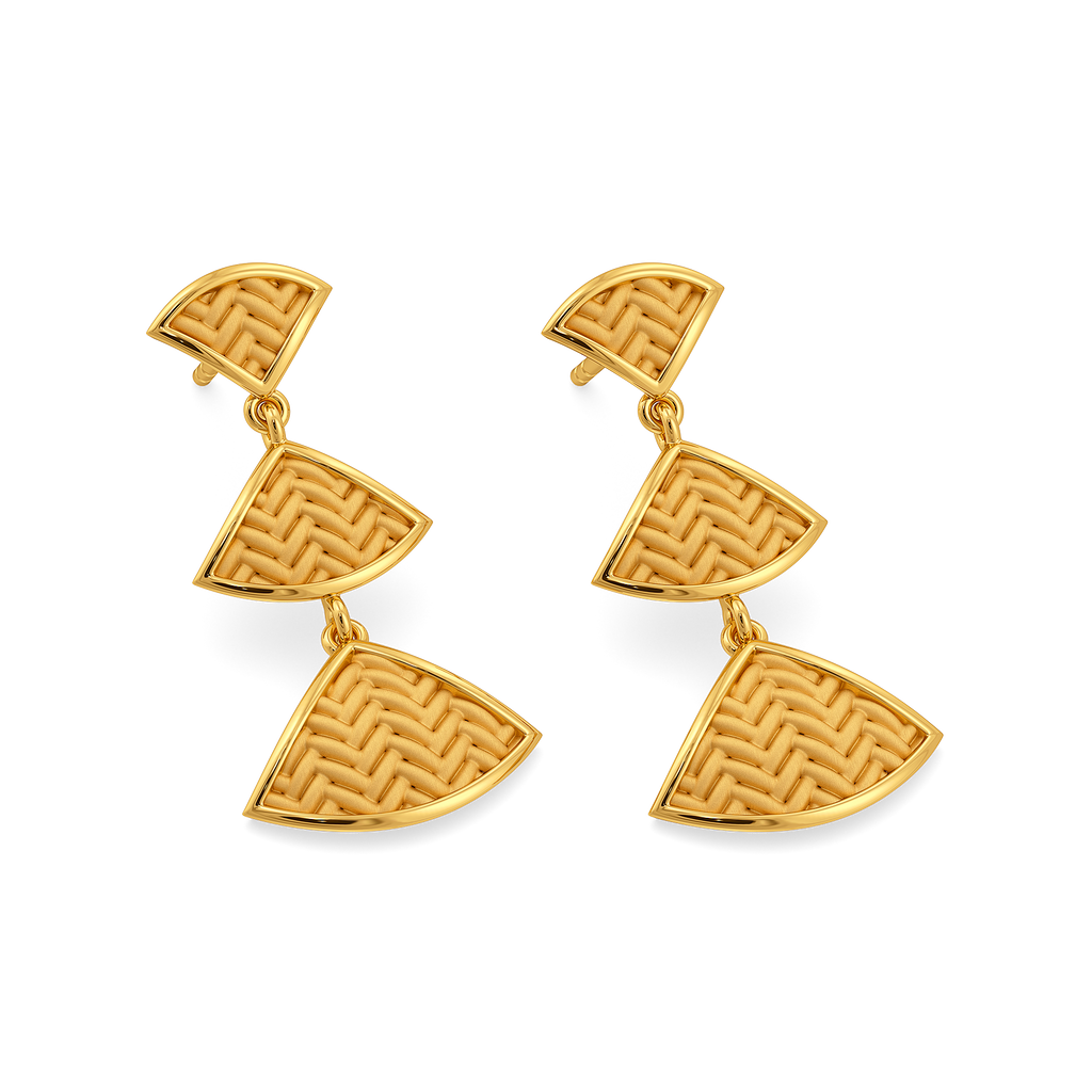 Knit Play Gold Earrings