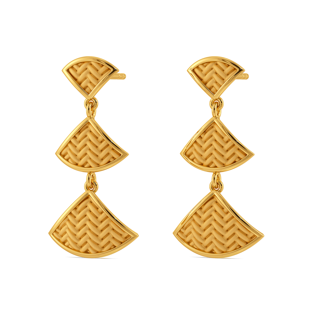 Knit Play Gold Earrings