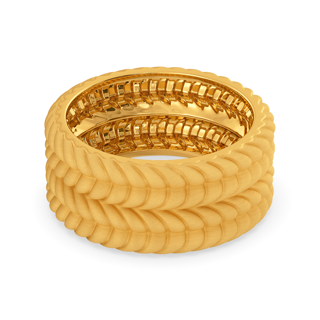 Knit Your Way Gold Rings