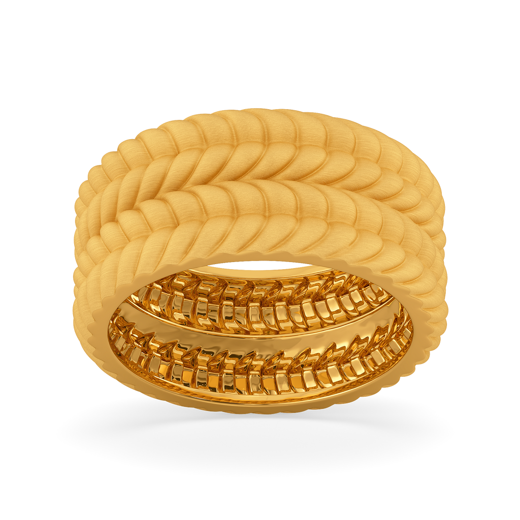 Knit Your Way Gold Rings