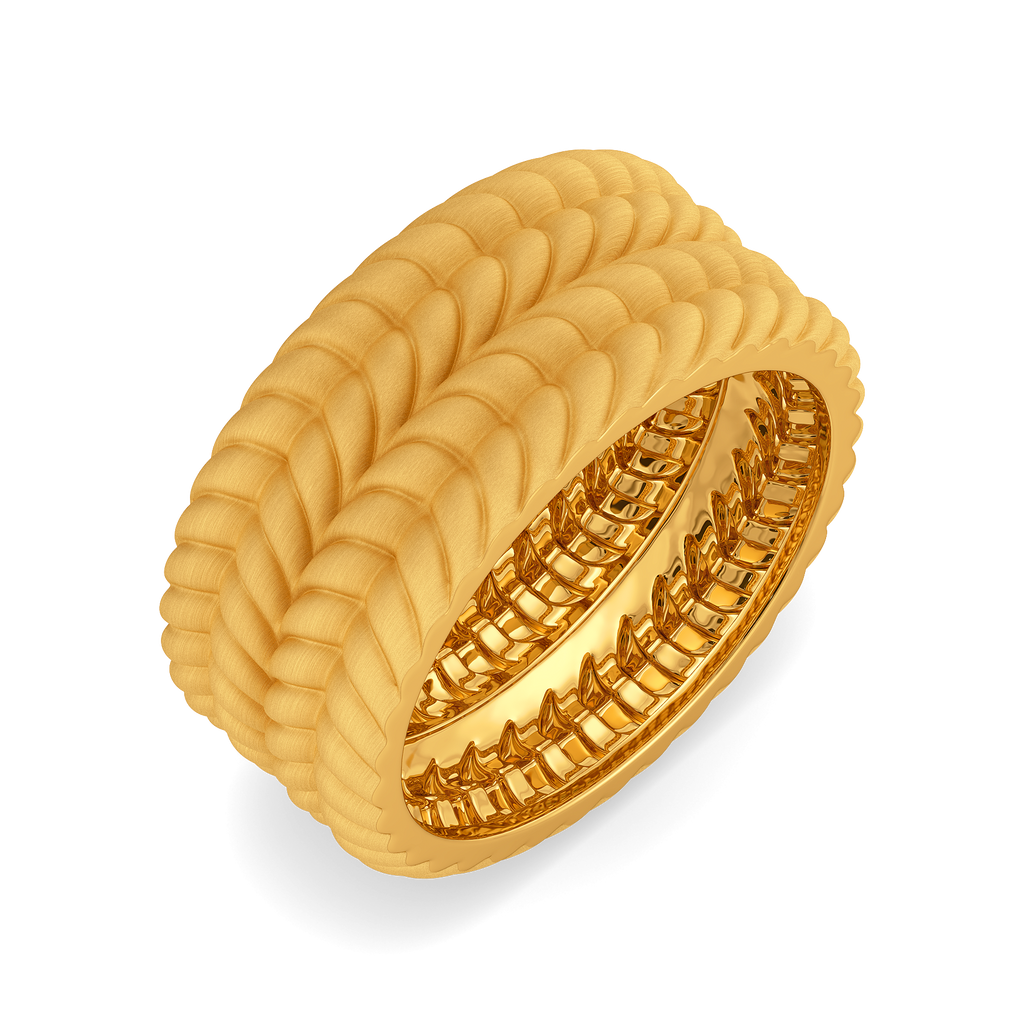 Knit Your Way Gold Rings