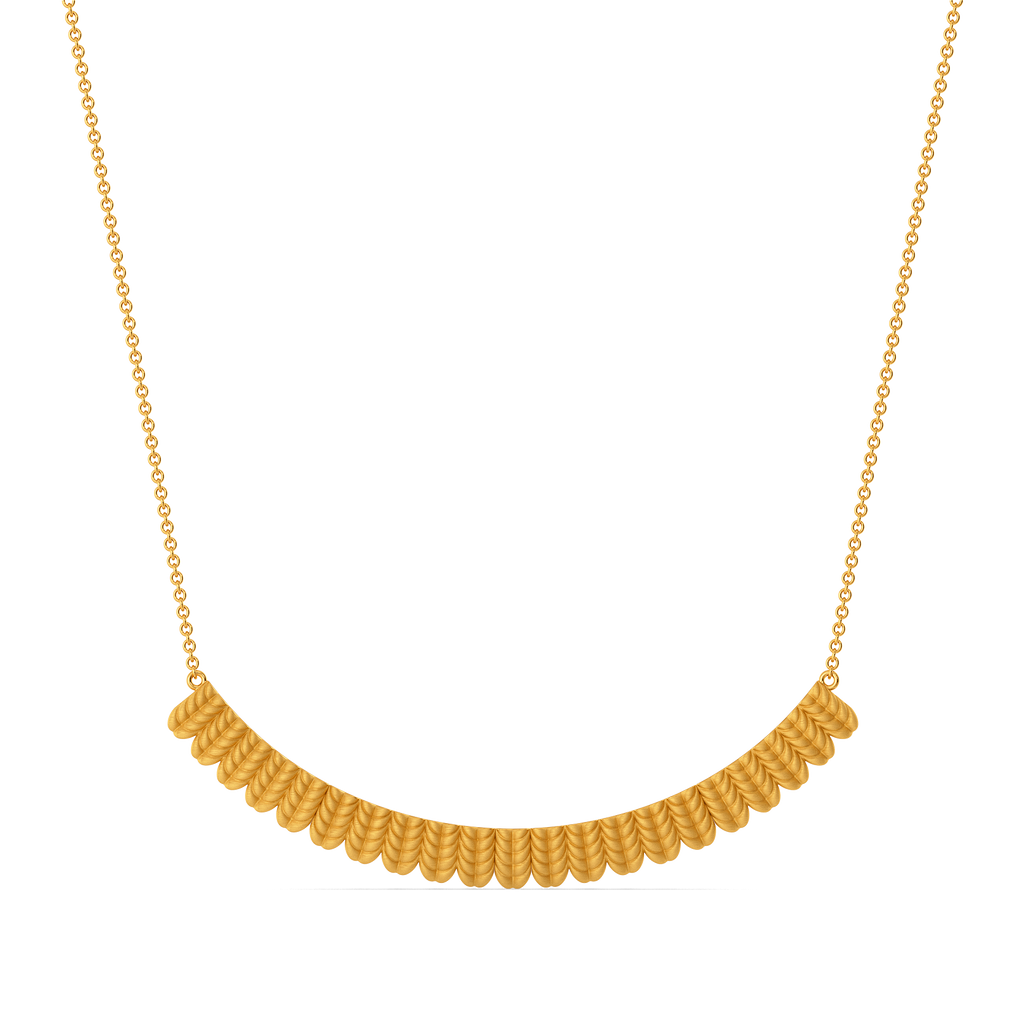 Knit Your Way Gold Necklaces