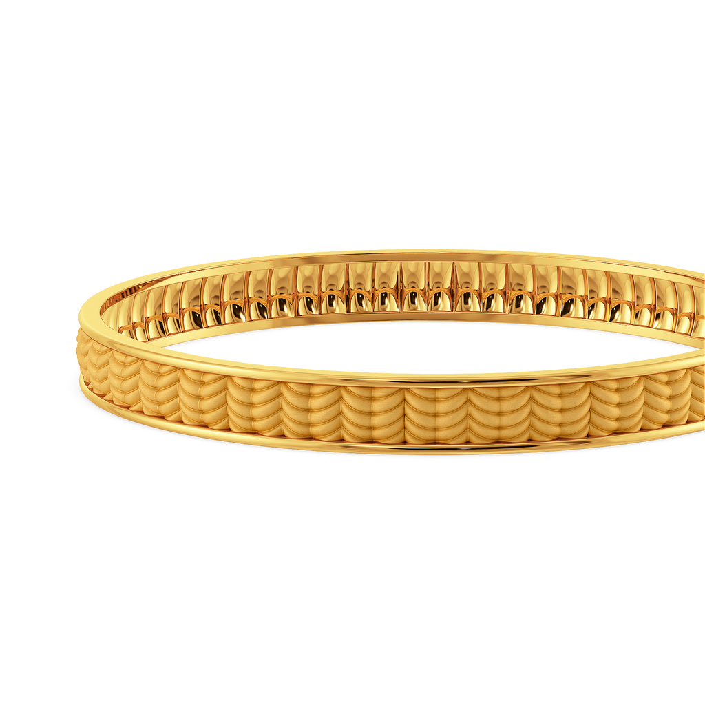 Knit Your Way Gold Bangles