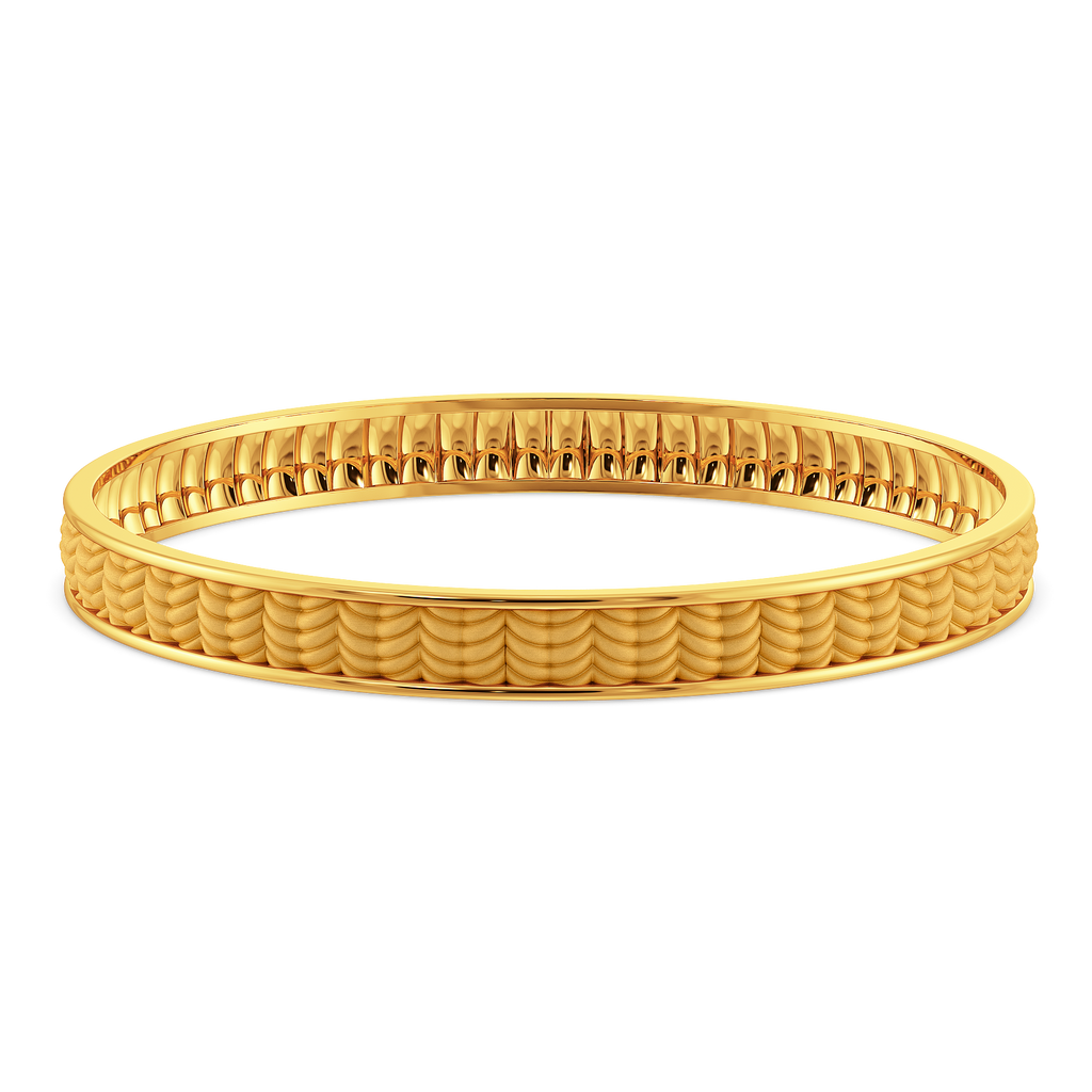 Knit Your Way Gold Bangles