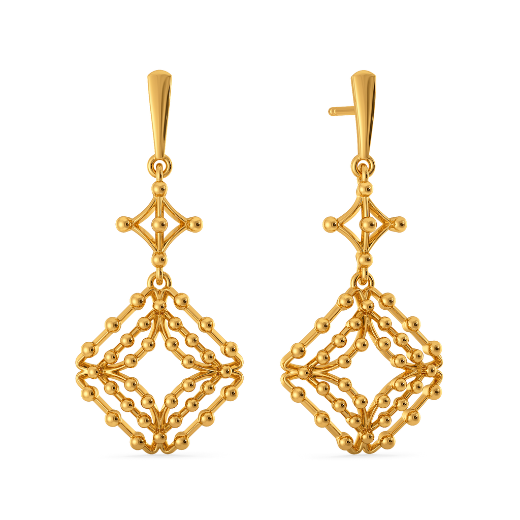 Unbridled Frivolity Gold Earrings