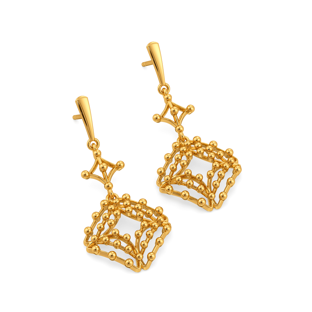 Unbridled Frivolity Gold Earrings