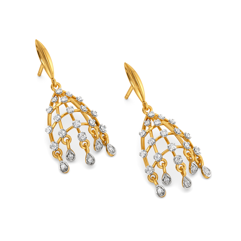 Lattice of Luxury Diamond Earrings
