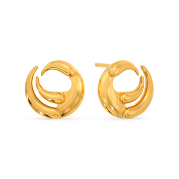 Wild Maze Gold Earrings
