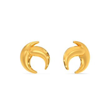 Solitary Hunter Gold Earrings