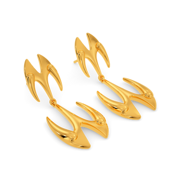 Daring N Devour Gold Earrings