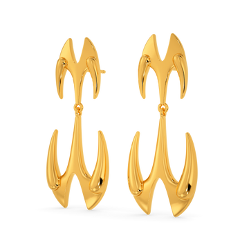 Daring N Devour Gold Earrings
