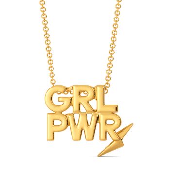 Girl Power Gold Pendant