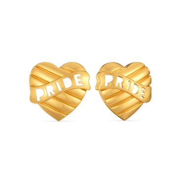 Pride Parade Gold Stud Earring