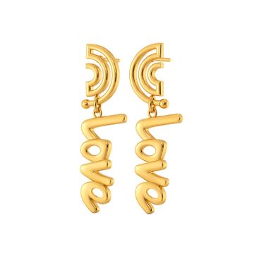 Colours Of Love Gold Earrings